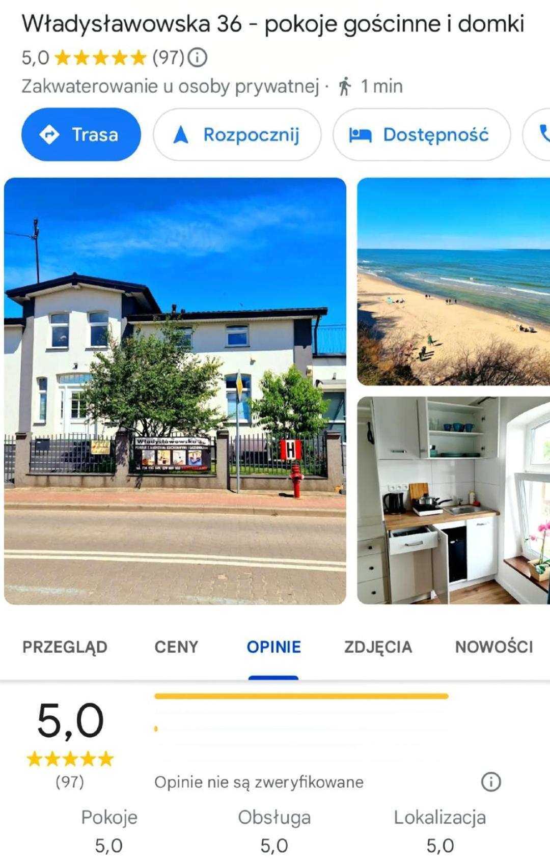 Wladyslawowska 36 - Domki I Pokoje Goscinne Władysławowo Rom bilde